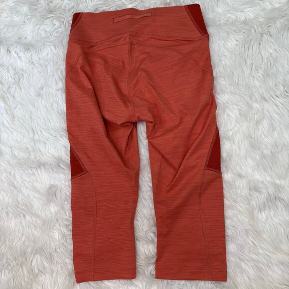 Outdoor Voices Tech Sweat Two-Tone Kneecap Crop Capri Leggings Size M Orange - Picture 13 of 16